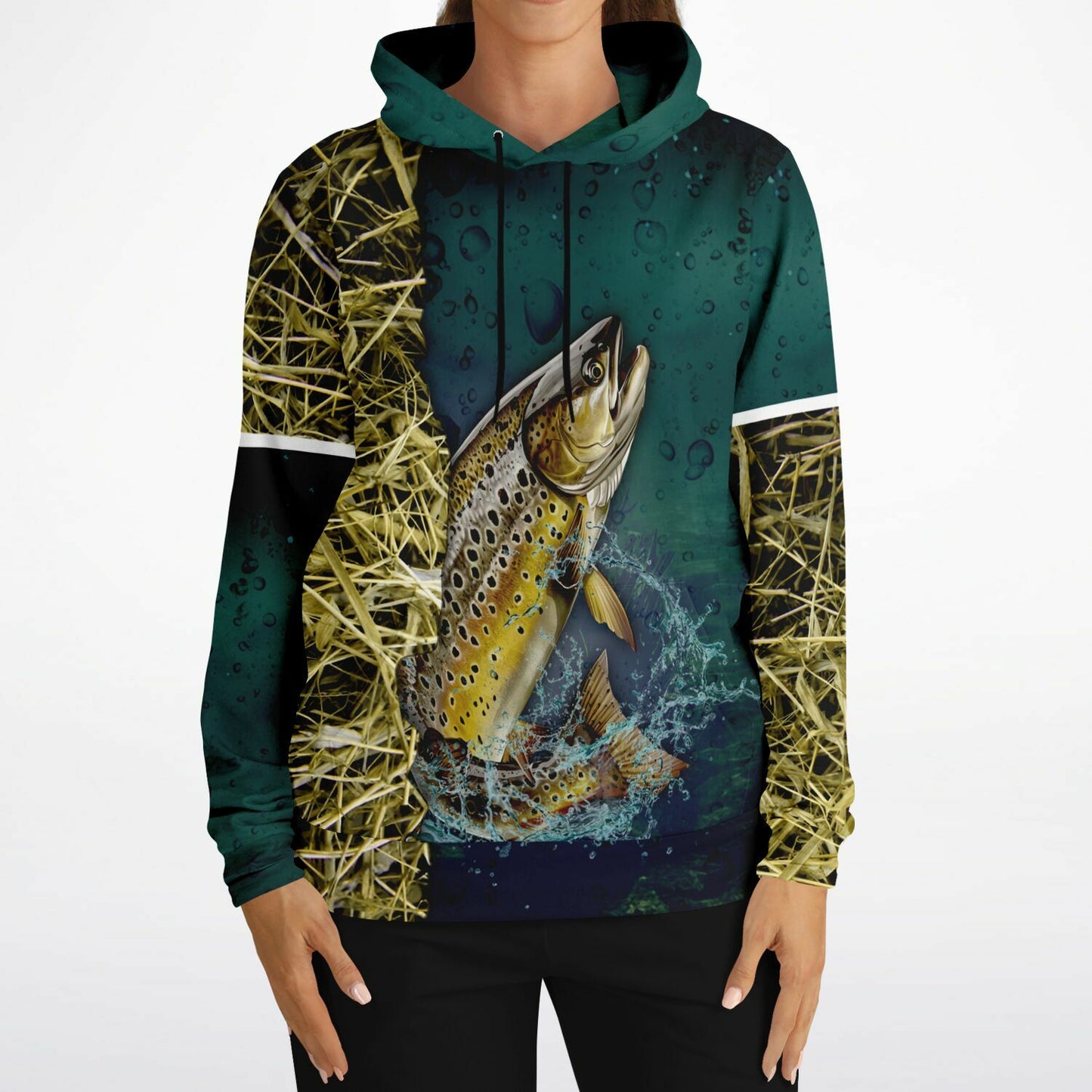 Brown Trout Hoodie - AOP