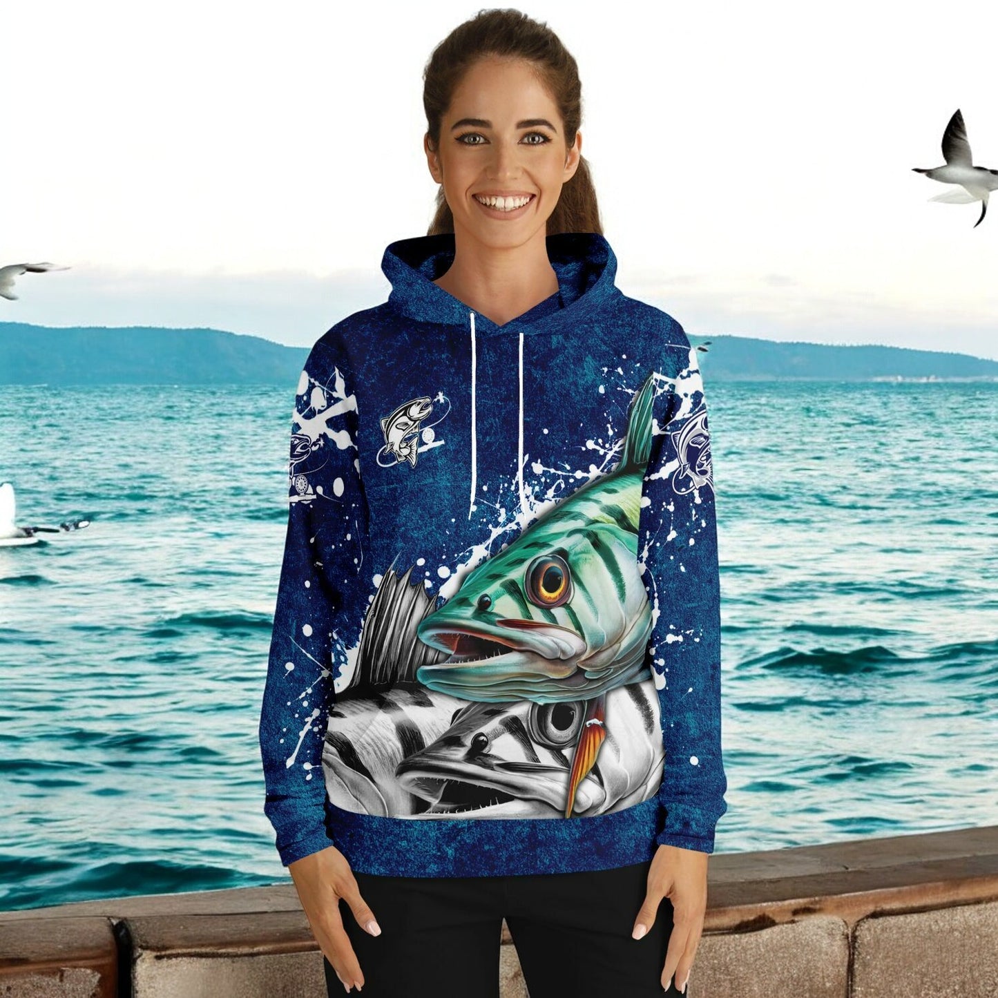 Mackerel Fly Fishing Hoodie