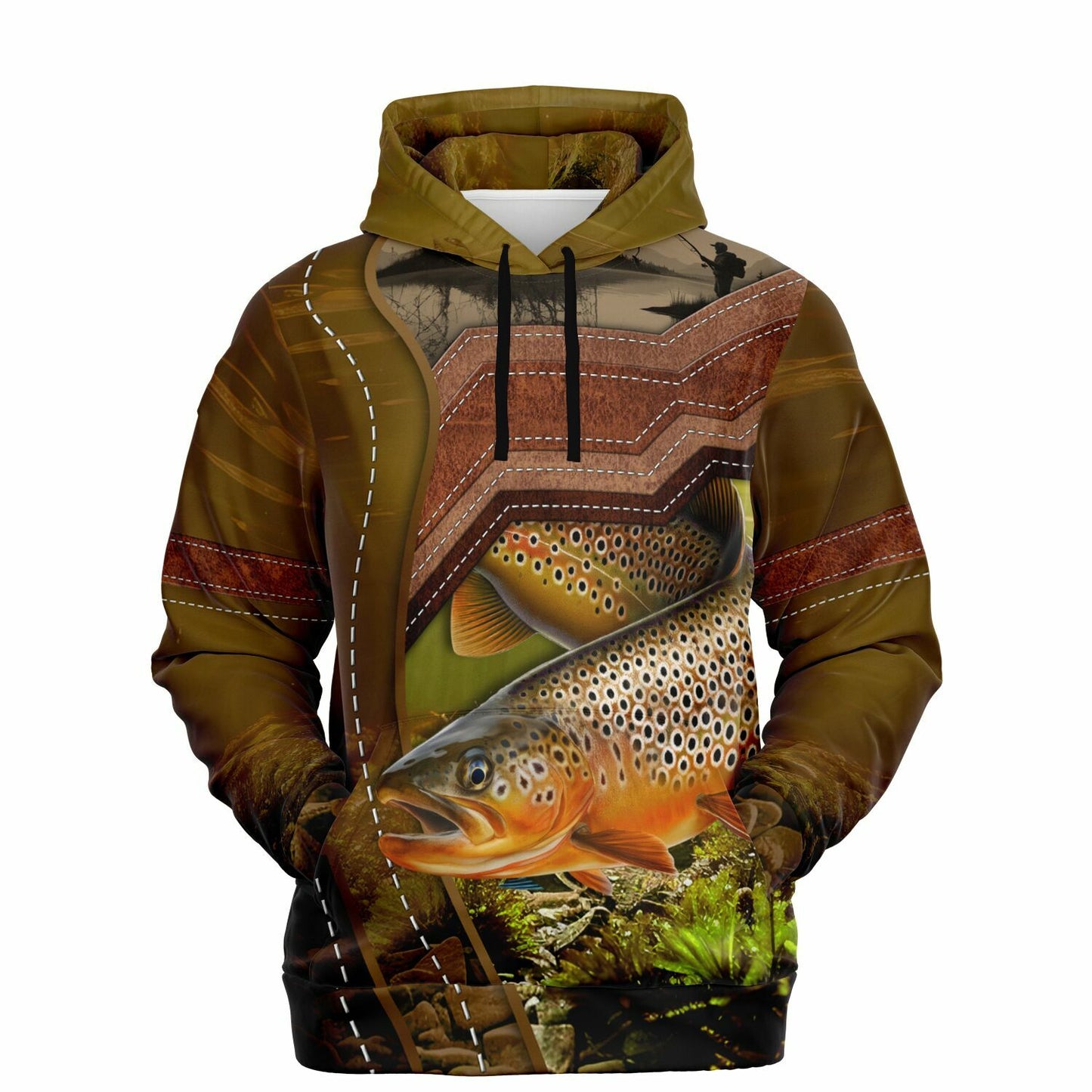 Immerse Yourself in Nature with the Brown Trout Hoodie!