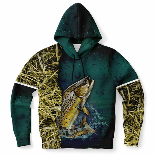 Brown Trout Hoodie - AOP
