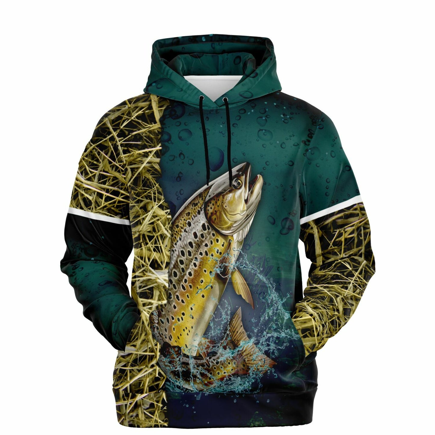 Brown Trout Hoodie - AOP