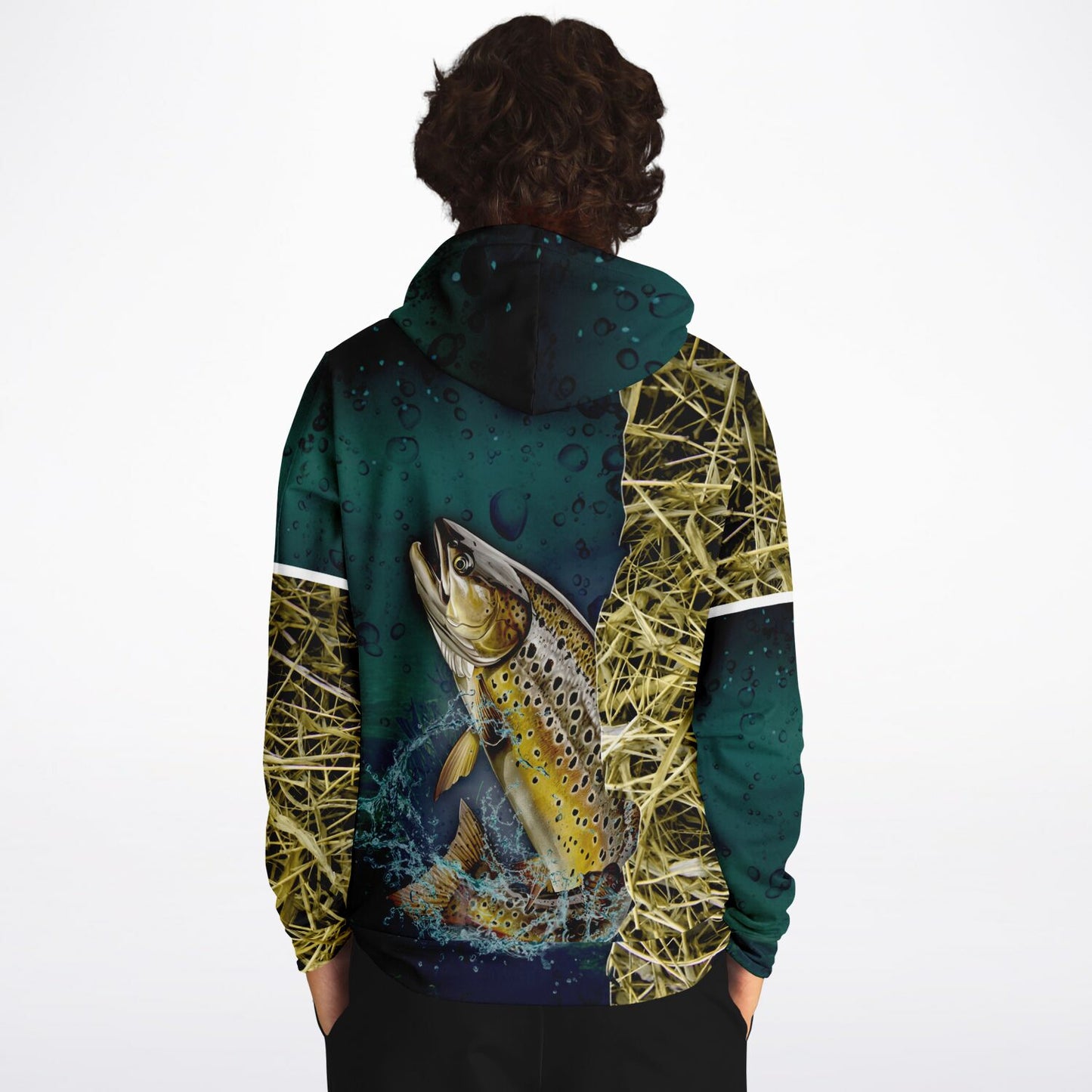 Brown Trout Hoodie - AOP