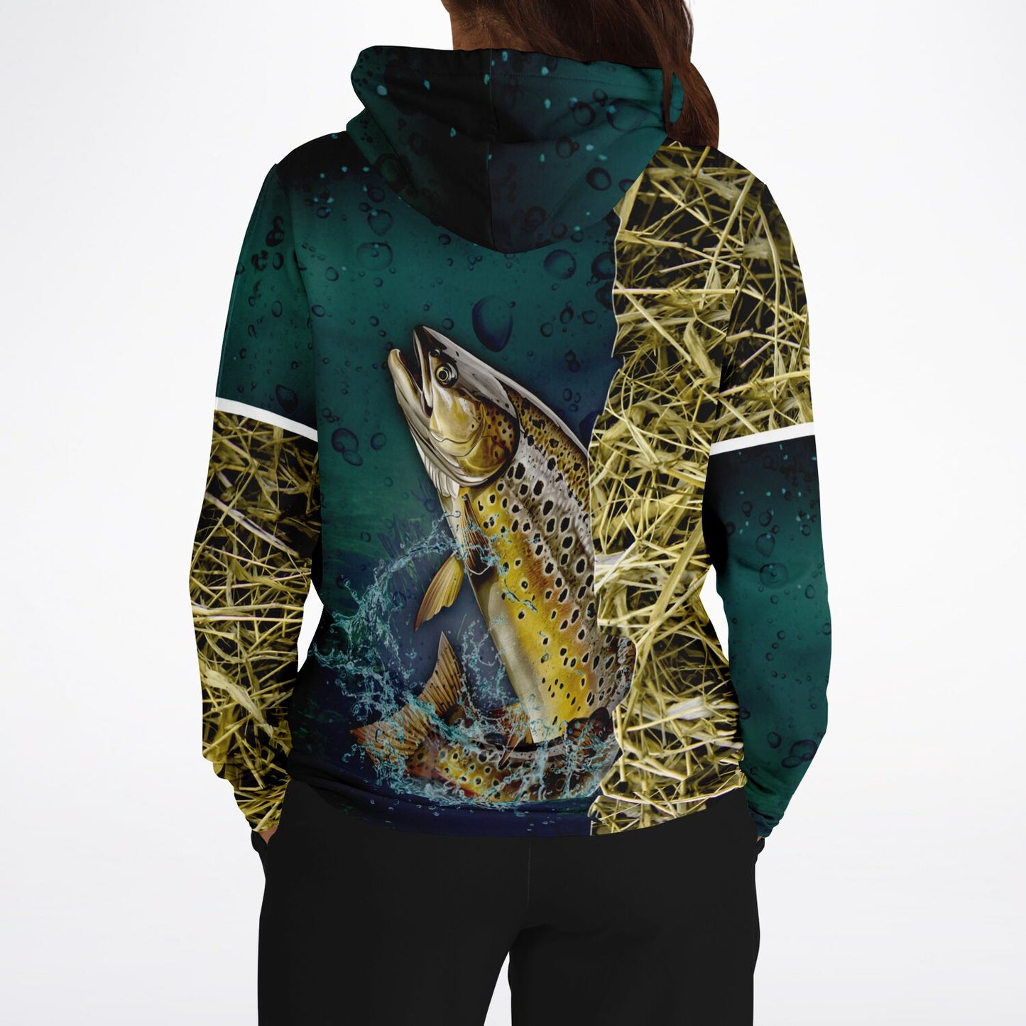 Brown Trout Hoodie - AOP