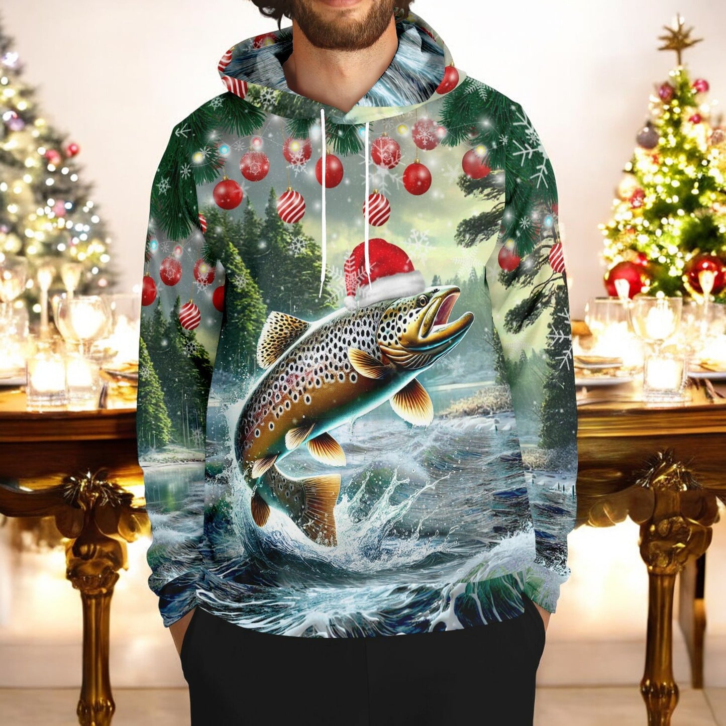 Brown Trout Christmas Hoodie!