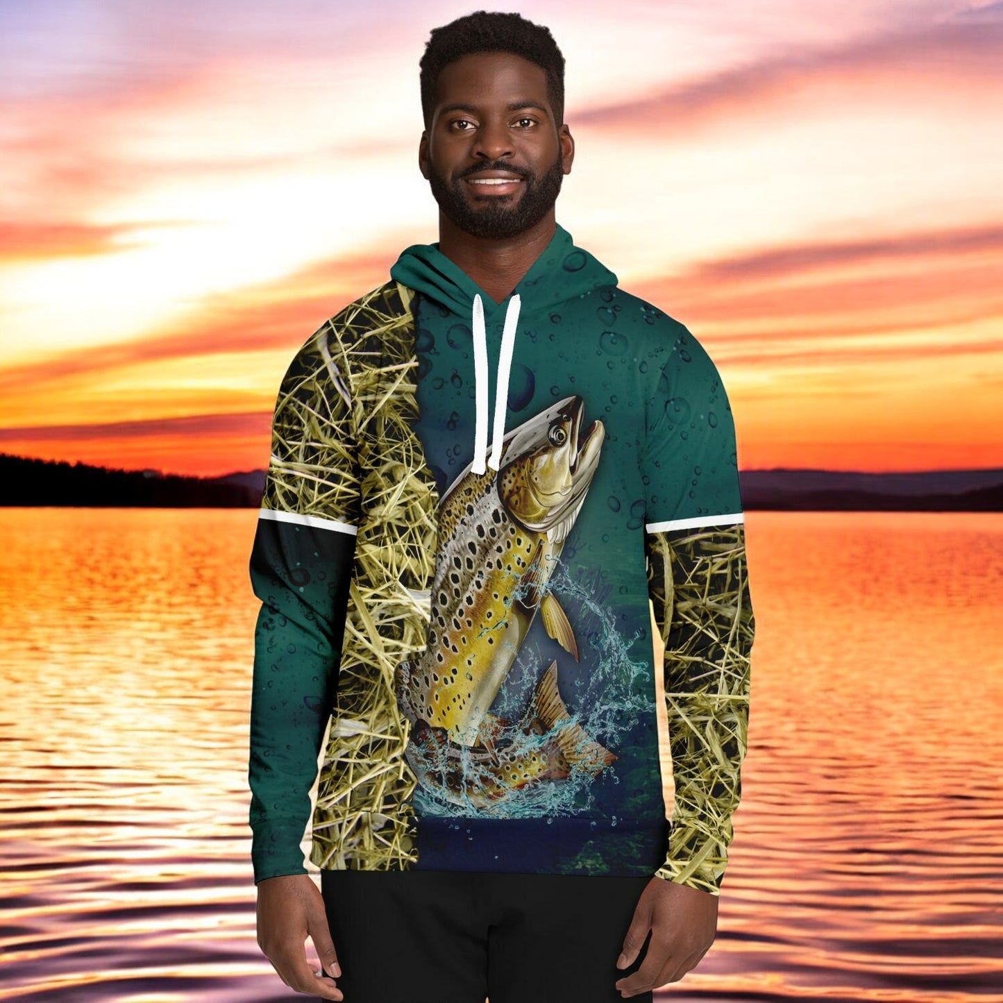 Leaping Brown Trout Hoodie!