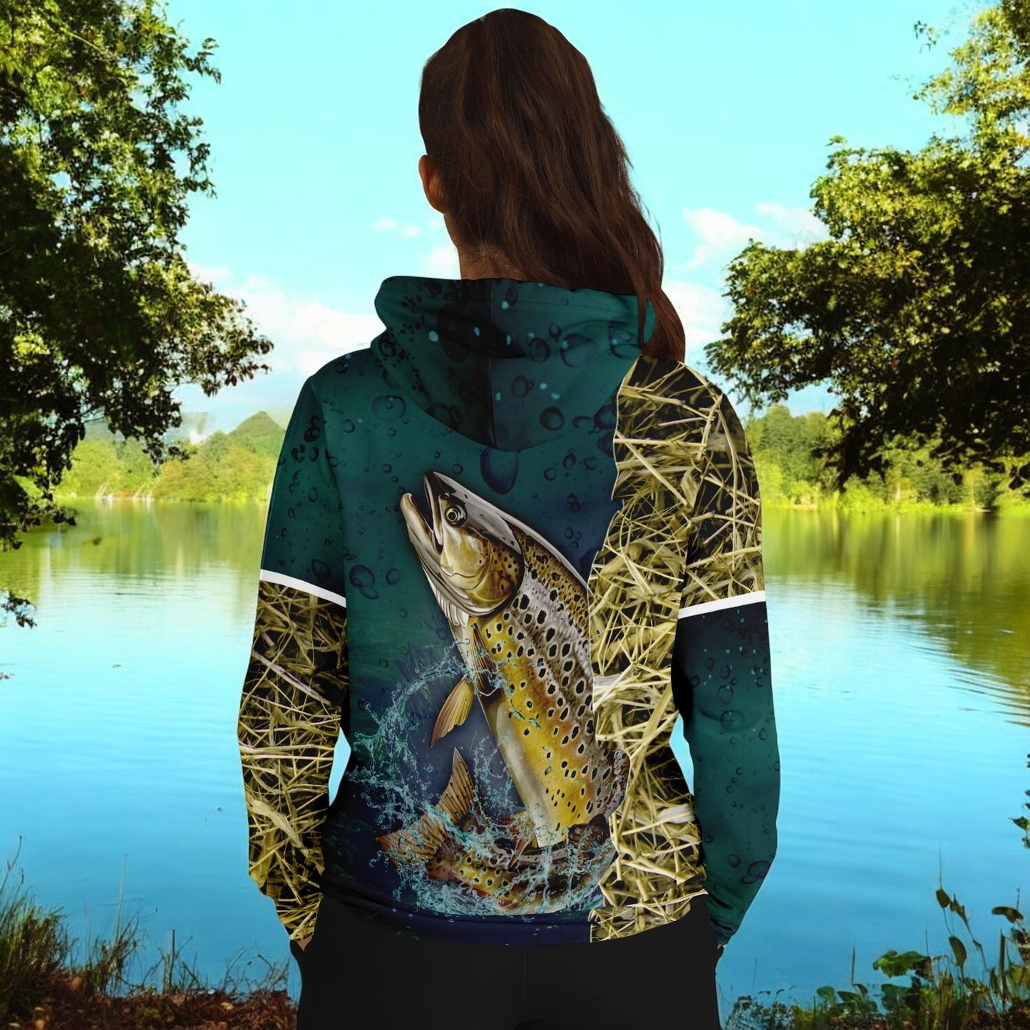 Leaping Brown Trout Hoodie!