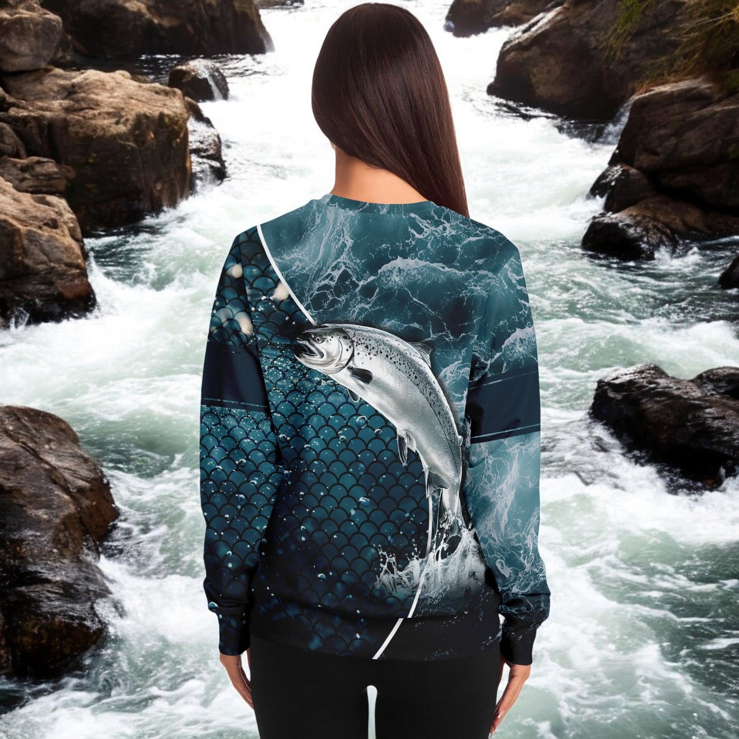 Leaping Atlantic Salmon River King Sweatshirt!