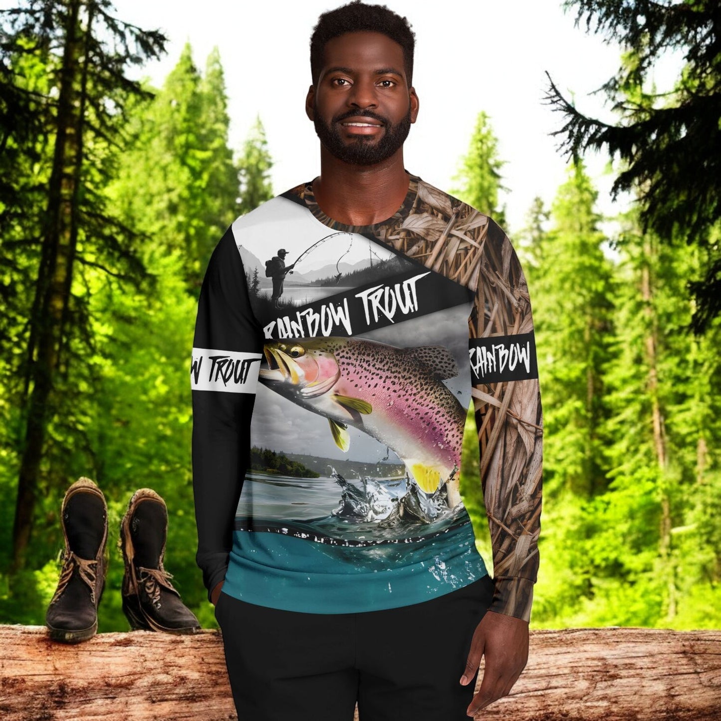 Unleash Your Inner Angler with the Rainbow Trout Angler Sweatshirt!