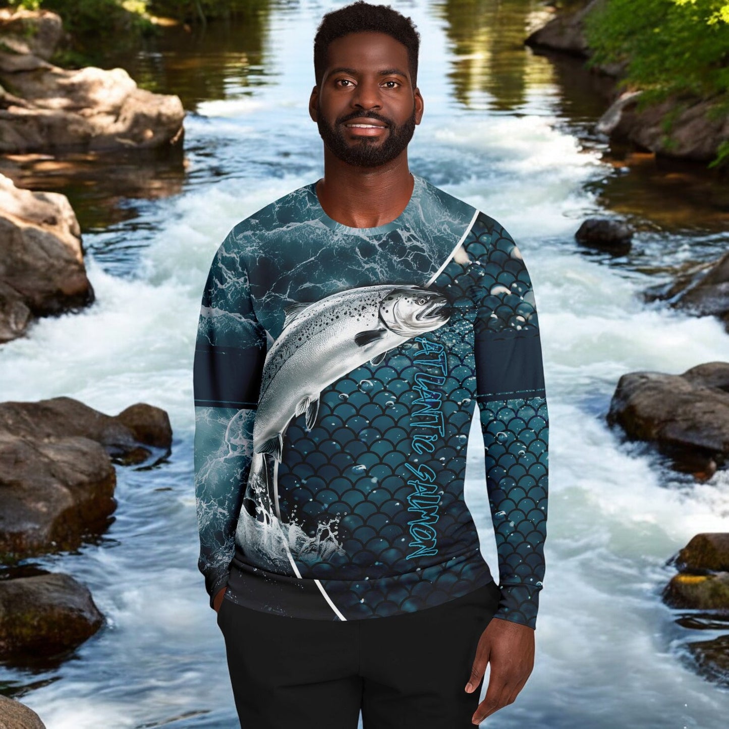 Leaping Atlantic Salmon River King Sweatshirt!